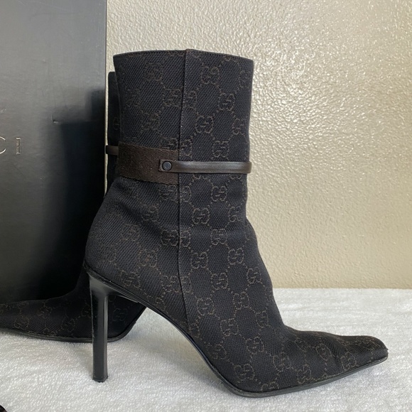 Gucci Signature Fabric Heels 103358 F5D10 - Picture 3 of 4